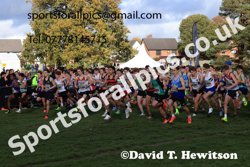 Mens Under-17s 2025 National Cross Country Relays, Berry Hill Park, Mansfield. Photo: David T. Hewitson/Sports for All Pics